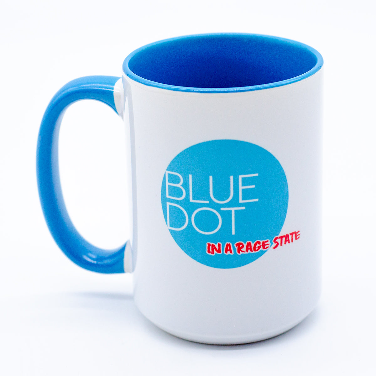 Blue Dot In A Rage State 15oz Mug