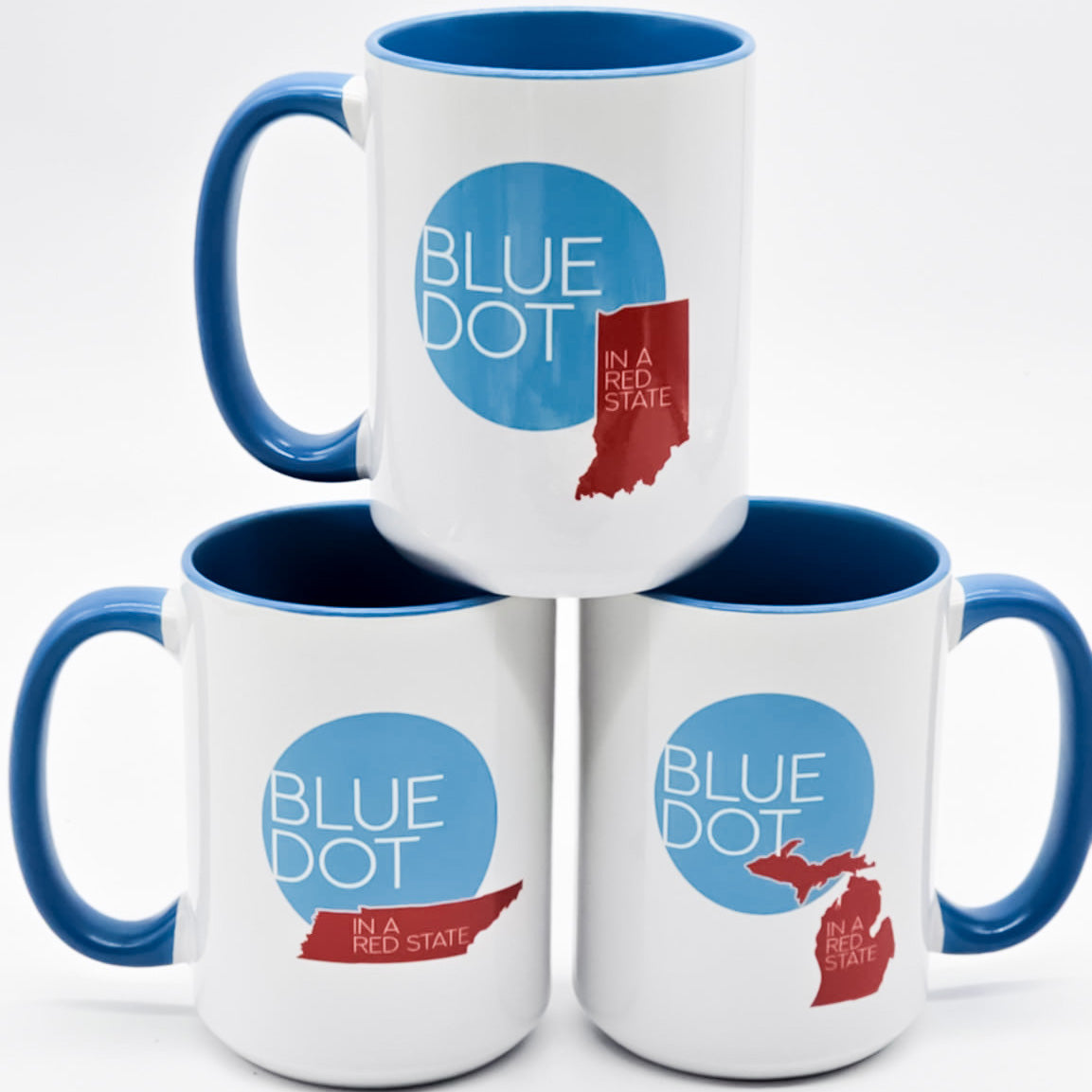 Blue Dot In A Red State 15oz Mug